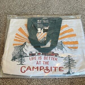 BNWT (sealed) ‘Life is Better at the Campsite’ Large Tote Bag!